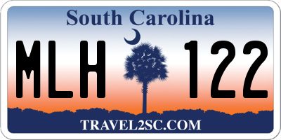 SC license plate MLH122