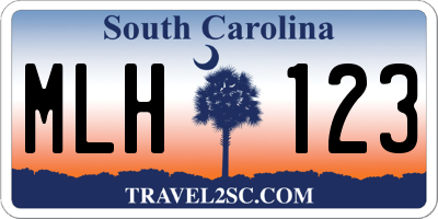 SC license plate MLH123