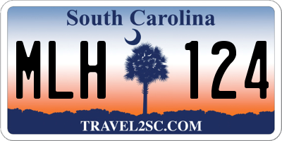 SC license plate MLH124