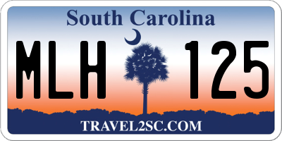SC license plate MLH125