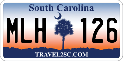 SC license plate MLH126