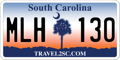 SC license plate MLH130
