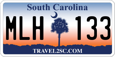 SC license plate MLH133