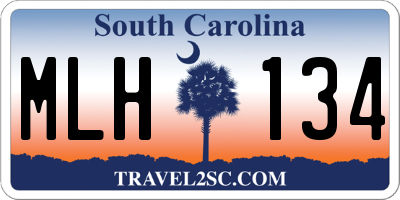 SC license plate MLH134