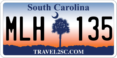 SC license plate MLH135