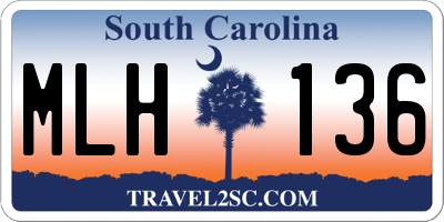 SC license plate MLH136