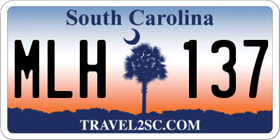 SC license plate MLH137