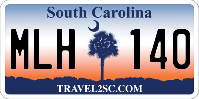SC license plate MLH140