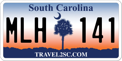 SC license plate MLH141