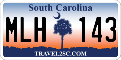 SC license plate MLH143