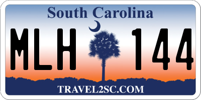 SC license plate MLH144