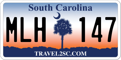SC license plate MLH147