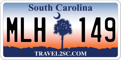 SC license plate MLH149
