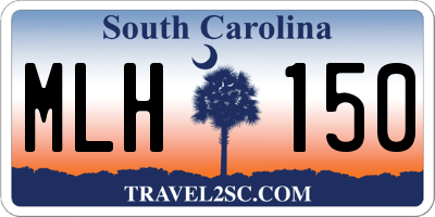 SC license plate MLH150