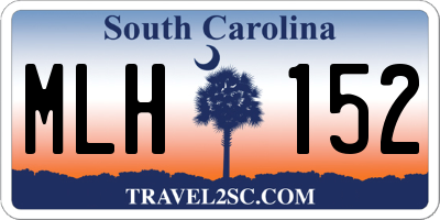 SC license plate MLH152