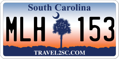 SC license plate MLH153