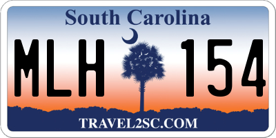 SC license plate MLH154