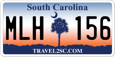 SC license plate MLH156