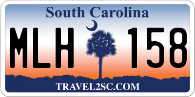 SC license plate MLH158