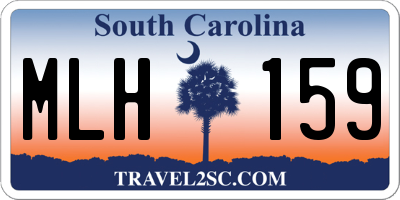SC license plate MLH159
