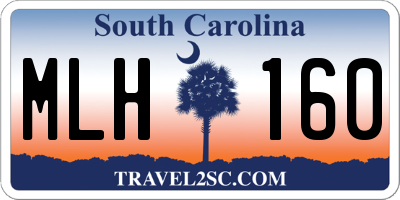 SC license plate MLH160