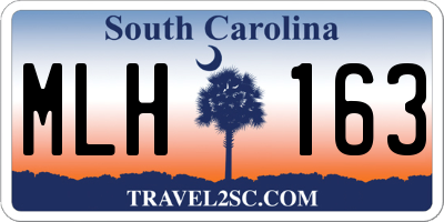SC license plate MLH163
