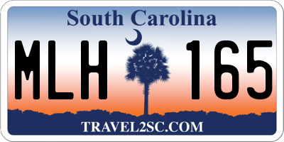 SC license plate MLH165