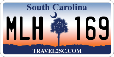 SC license plate MLH169