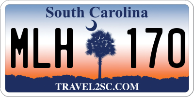 SC license plate MLH170