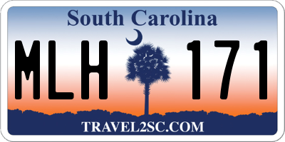 SC license plate MLH171