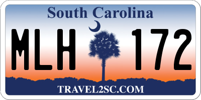SC license plate MLH172