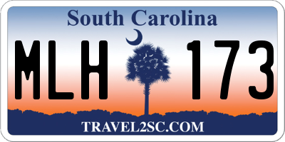 SC license plate MLH173