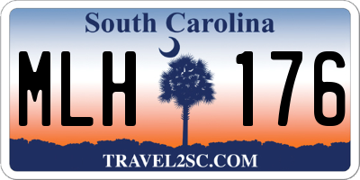 SC license plate MLH176