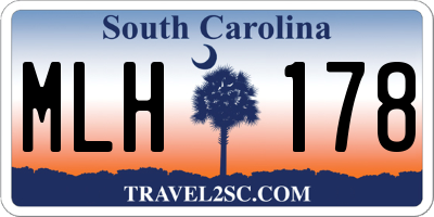 SC license plate MLH178