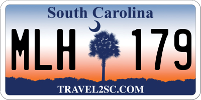 SC license plate MLH179