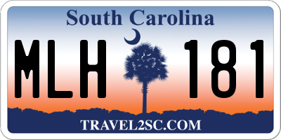SC license plate MLH181