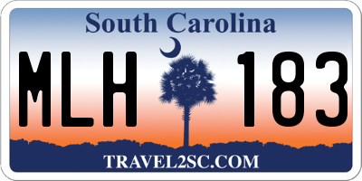 SC license plate MLH183