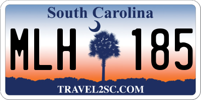 SC license plate MLH185