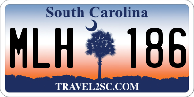 SC license plate MLH186