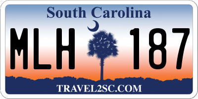 SC license plate MLH187