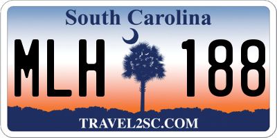 SC license plate MLH188