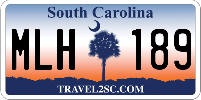 SC license plate MLH189