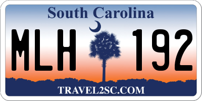 SC license plate MLH192