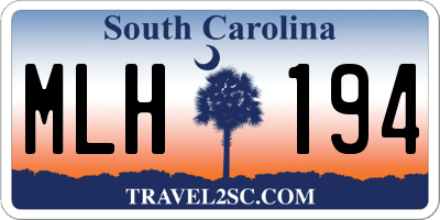 SC license plate MLH194