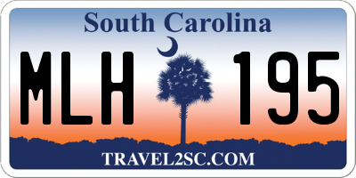 SC license plate MLH195