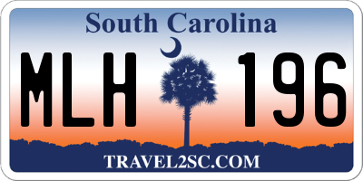 SC license plate MLH196