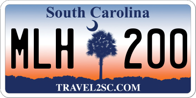 SC license plate MLH200