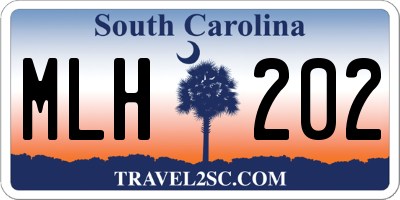 SC license plate MLH202