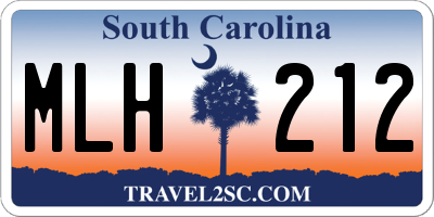 SC license plate MLH212