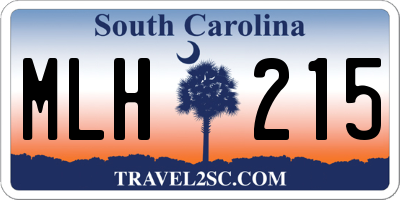 SC license plate MLH215
